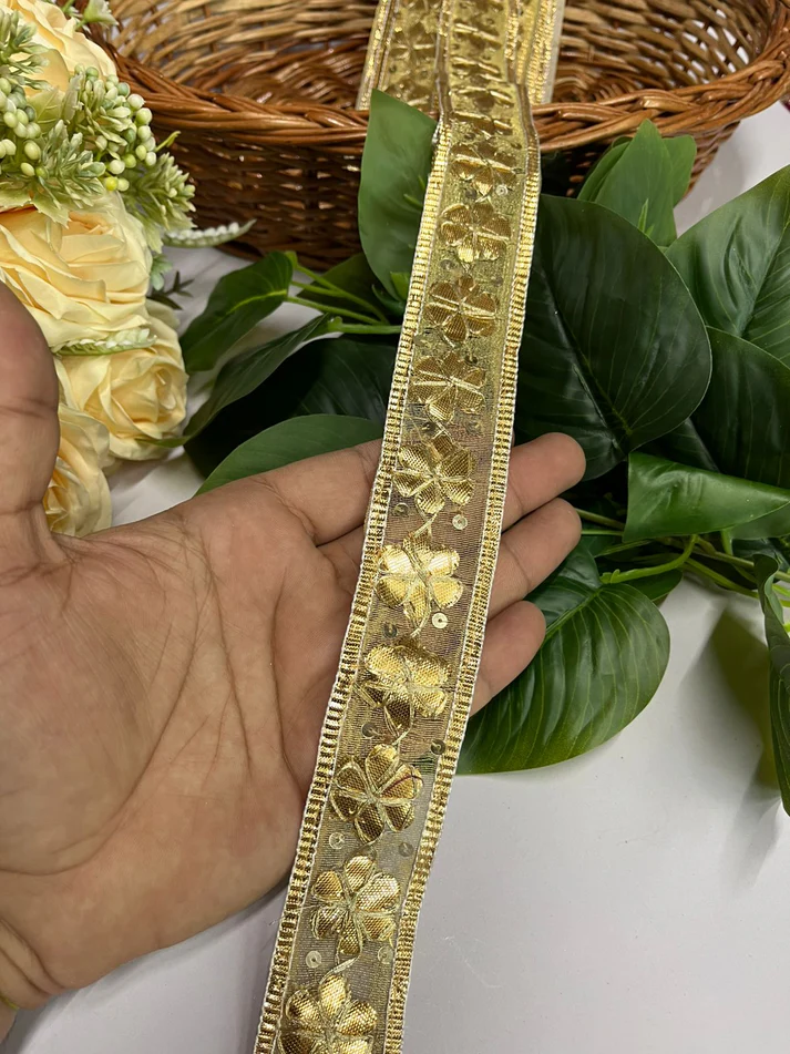 Gota Patti Embroidery Lace - Gold